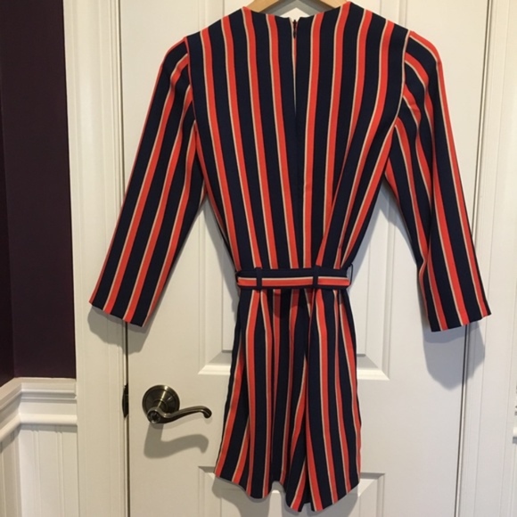 Banana Republic Navy & Orange Striped Romper - Picture 3 of 4